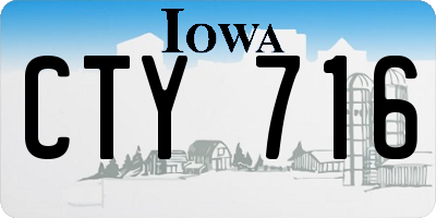 IA license plate CTY716