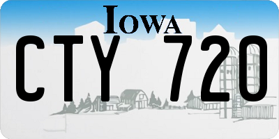 IA license plate CTY720