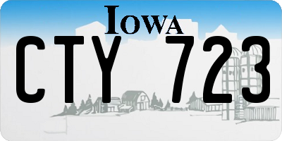 IA license plate CTY723
