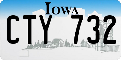 IA license plate CTY732