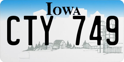 IA license plate CTY749
