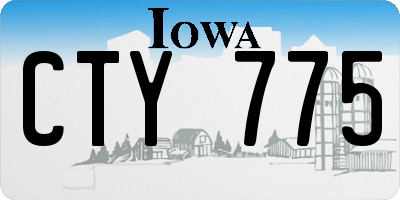 IA license plate CTY775