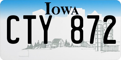 IA license plate CTY872