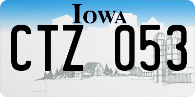 IA license plate CTZ053