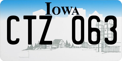 IA license plate CTZ063