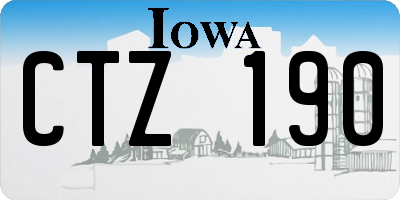 IA license plate CTZ190