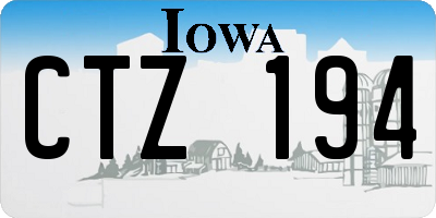 IA license plate CTZ194