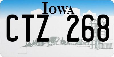 IA license plate CTZ268