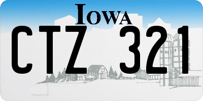IA license plate CTZ321