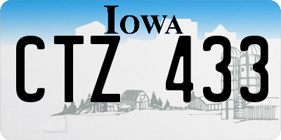 IA license plate CTZ433