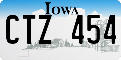 IA license plate CTZ454