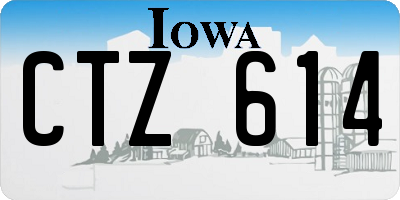 IA license plate CTZ614