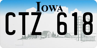 IA license plate CTZ618