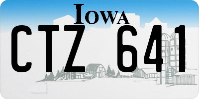 IA license plate CTZ641