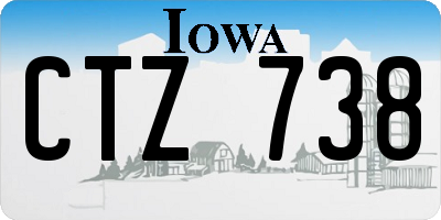 IA license plate CTZ738