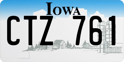 IA license plate CTZ761