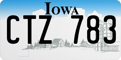 IA license plate CTZ783