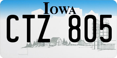IA license plate CTZ805