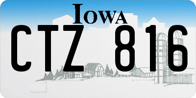 IA license plate CTZ816
