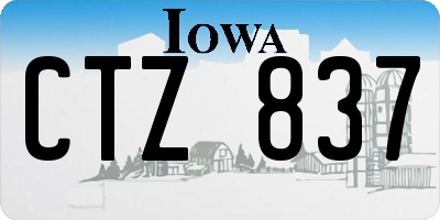 IA license plate CTZ837