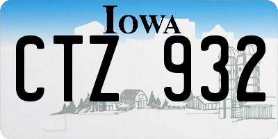 IA license plate CTZ932