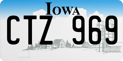 IA license plate CTZ969