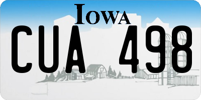 IA license plate CUA498