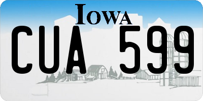 IA license plate CUA599