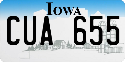 IA license plate CUA655