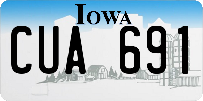 IA license plate CUA691