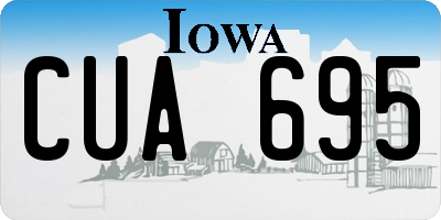 IA license plate CUA695
