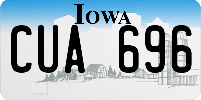 IA license plate CUA696
