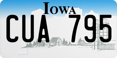 IA license plate CUA795