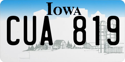 IA license plate CUA819