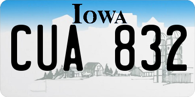 IA license plate CUA832