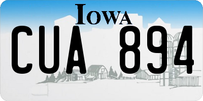 IA license plate CUA894