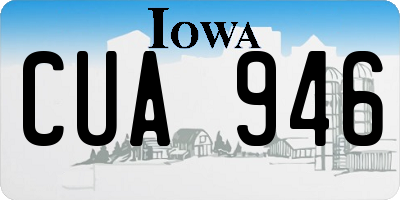 IA license plate CUA946