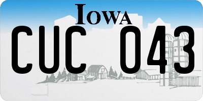 IA license plate CUC043