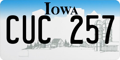 IA license plate CUC257
