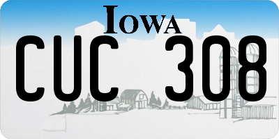 IA license plate CUC308