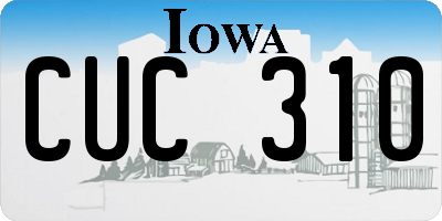 IA license plate CUC310