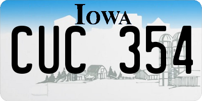 IA license plate CUC354