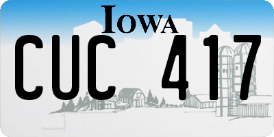 IA license plate CUC417