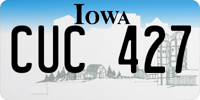 IA license plate CUC427