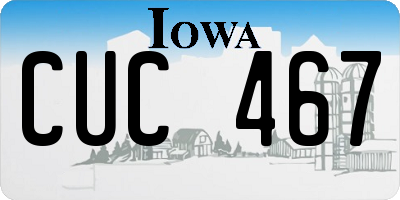 IA license plate CUC467