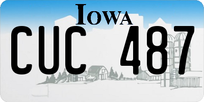 IA license plate CUC487