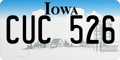 IA license plate CUC526