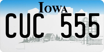 IA license plate CUC555