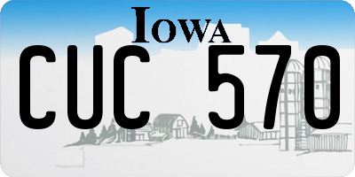 IA license plate CUC570
