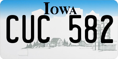 IA license plate CUC582
